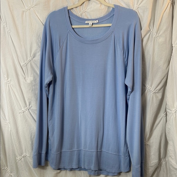 Threads 4 Thought Tops - Threads 4 Thought Light Blue Long Sleeve Tunic Sweatshirt